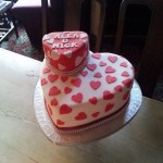 Engagement Cake - Two Tier Heart