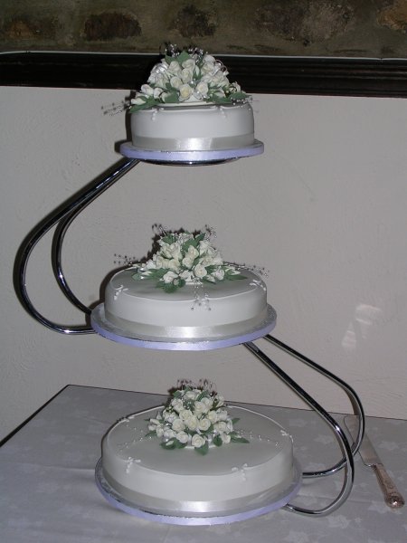 Wedding Cake - 3 Tier Wedding Cake -  Hand Made Flowers